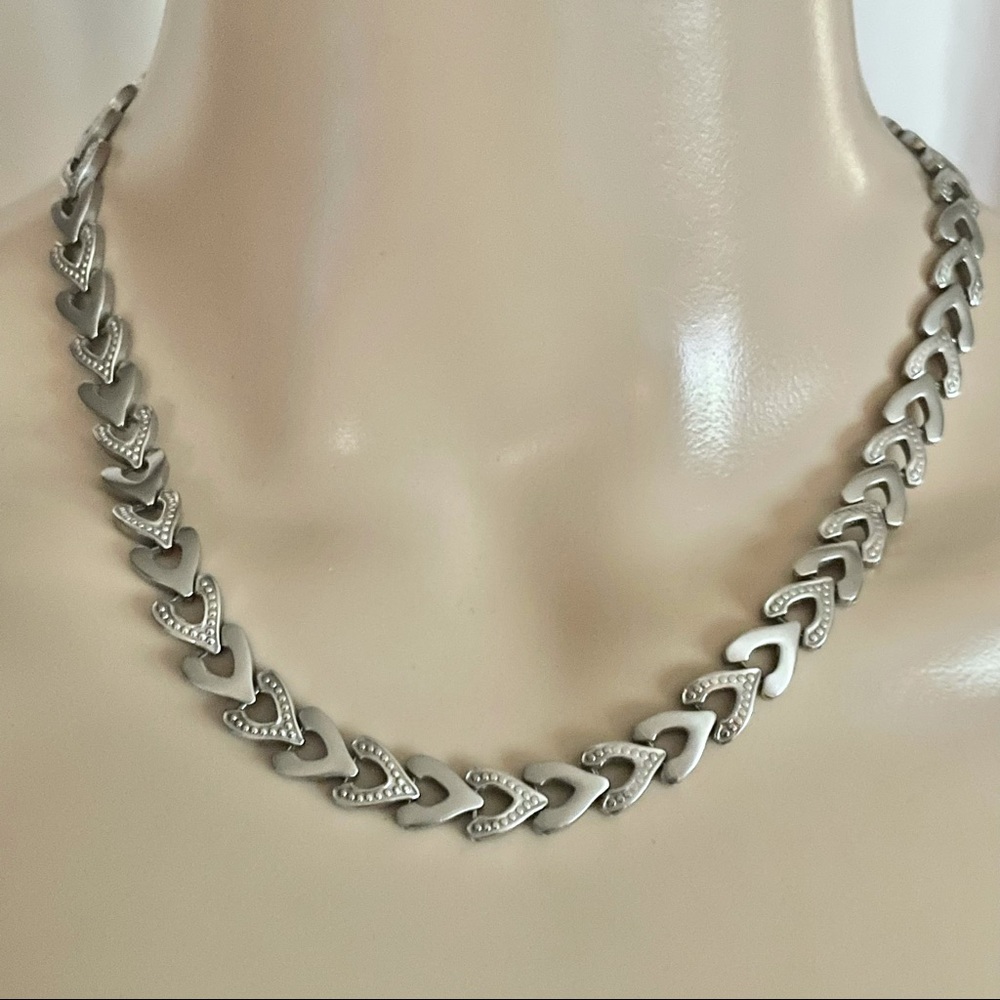 FOSS stainless steel heart link necklace